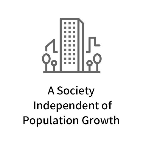 A Society Independent of Population Growth